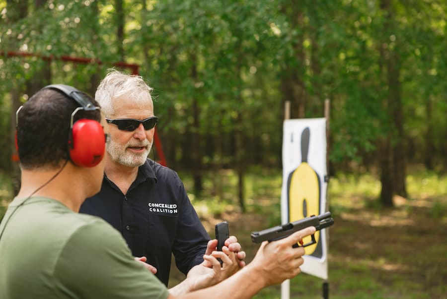 Iowa Resident at a State Certified Firearms Training Course with Concealed Coalition