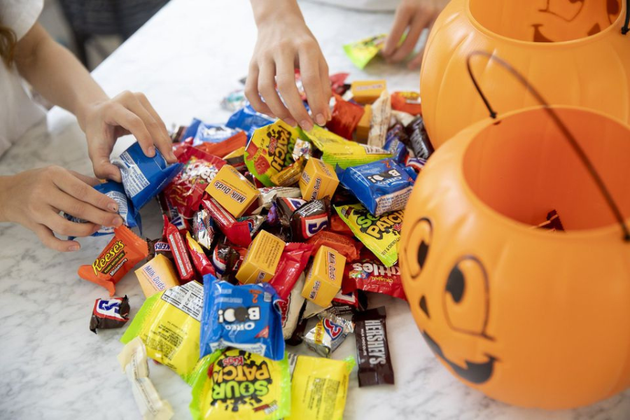 Sorting Halloween candy